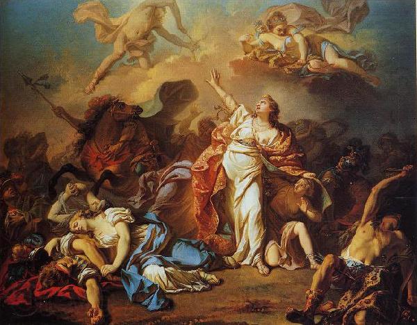 Jacques-Louis David Diana and Apollo Piercing Niobe s Children with their Arrows
